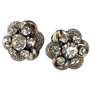 Vintage Rhinestone Flower Pins A74